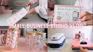 Small Business Studio Vlog  Pack Orders With Me ASMR New Small Business At Home Set Up Tour