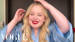 Bridgertons Nicola Coughlan on Face Sculpting and a Glossy Red Lip  Beauty Secrets  Vogue