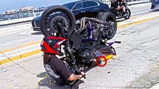 11 Minutes OF CRAZY INSANE and UNEXPECTED Motorcycle Moments - Ep. 590