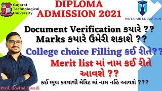 Diploma choice filling 2021 Gujarat  Diploma Query Solutions  acpdc 2021