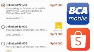 Cara Beli Pulsa  Kuota Di Shopee Lewat BCA Mobile