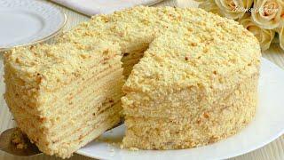 Cake Napoleon in a frying pan Simple and delicious