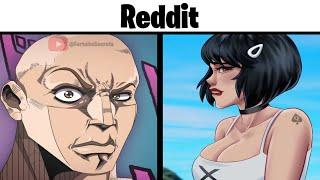 Fortnite vs Reddit the rock reaction meme