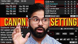 How to set CANON camera  Canon 70D all video and photo settings  Canon All settings