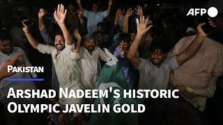 Pakistanis celebrate Arshad Nadeems historic Olympic javelin gold  AFP