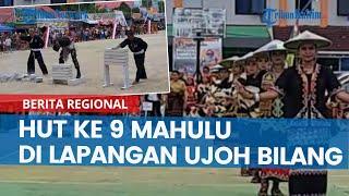 Tarian Kolosal memeriahkan HUT ke 9 Mahulu Tahun ini di Lapangan Ujoh Bilang