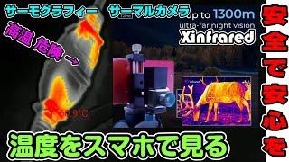 簡単サーマルカメラ 温度をスマホ映像で見る！「Xinfrared T2 Pro」サーモグラフィ 小型カメラ 温度計 防犯 赤外線スコープ 発熱 体温 透視