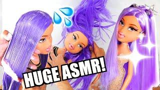 ASMR SATISFYING GIANT Bratz Doll Unboxing+Hair WashDetangle