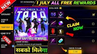 1July Trap Special Free Rewards  Free Fire New Event  Ff New Event  Upcoming Event In Free Fire