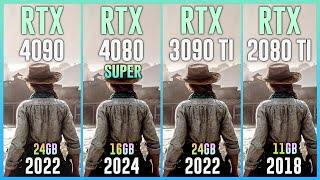 RTX 4090 vs RTX 4080 SUPER vs RTX 3090 TI vs RTX 2080 TI - Test in 20 Games