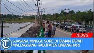 Suasana Minggu Sore di Taman Tapah Malenggang Kabupaten Batanghari