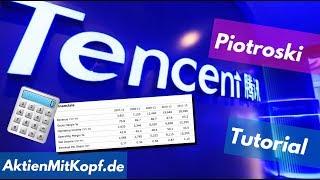 Tencent Aktie Bewertungs-TUTORIAL anhand Piotroski + PhilosophieAmFreitag