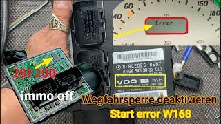 MERCEDES W168 ECU VDO MSM Wegfahrsperre deaktivieren P1570  Start Error immo off Emulator حل مشكلة