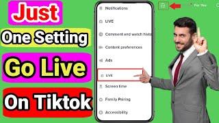 just 1 settinghow to go live on tiktok  go live on tiktok without a thousand followers 2023