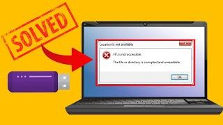 Solved using CMD Pen Drive is Not Accessible. The File or Directory is corrupted and unreadable