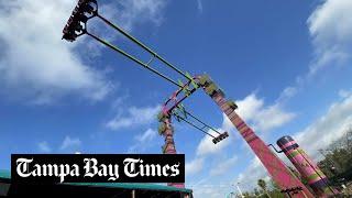 We rode the new Serengeti Flyer opening Monday at Busch Gardens