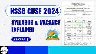 NSSB 2024 Combined Uniformed Service  Syllabus & Vacancies Explained