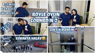 BÖYLE OYUN GÖRMEDİNİZ  EŞİM KAHVALTI HAZIRLADI  SOKAKTA HALAY  BOL EĞLENCELİ VLOG #vlog  #video