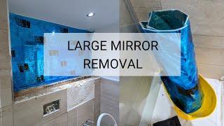 LARGE MIRROR REMOVAL    How to remove a large mirror safely on your own & without shims