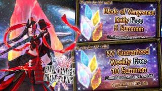 6 Guaranteed NVs and Daily Free whatevers  Final Fantasy Brave Exvius - Free Summon Results