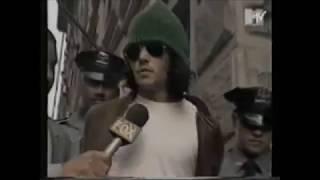 Johnny Depp during 1994 hotel trashing arrest - rare short footage