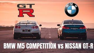 BMW M5 Competition vs Nissan GT-R Drag Race
