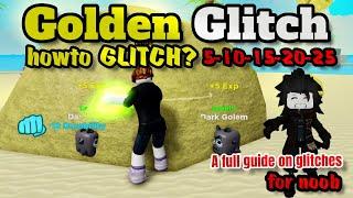 Golden Glitch - How to Glitch for Newbies Full Guide  Muscle Legends Roblox