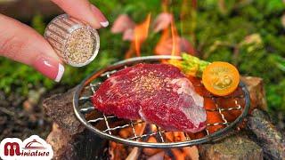 Best of Amazing Miniature In the Mini Forest with  Butter Basted Steak  1000+ Miniature Food