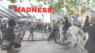 Protest Turns Violent On Melbourne Streets part 1 of 3