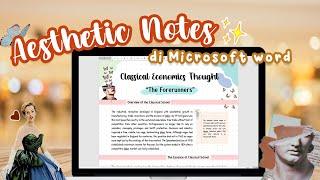 Cara Membuat Catatan Aesthetic di Microsoft Word Free Template   digital note taking ms word