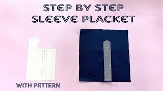 How to Sew A Sleeve Placket On Anything With Placket Pattern  Sew Anastasia