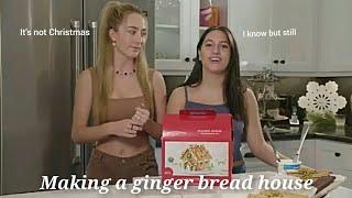 Making a ginger bread house with my best friend