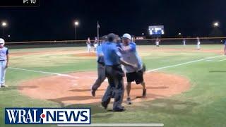 Little League tournament turns into brawl  The coach shoves umpire swinging mask at him