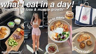 WHAT I EAT IN A DAY  fat loss & muscle growth easy go-to meals & my workout routine