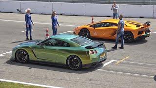 Sport Cars DRAG RACING Aventador SVJ Huracan Performante Nissan GT-R GT3 4.0 RS6 Avant & More