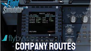 FlyByWire A32nx  Company Routes  Store Company routes in the MCDU