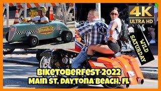 Biketoberfest 2022- 4K - Daytona Beach - Main St - Wild Saturday - Biker Girls