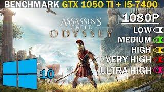 Assassin’s Creed Odyssey  GTX 1050 Ti + i5-7400  Low vs. Medium vs. High vs. V.High vs. Ultra