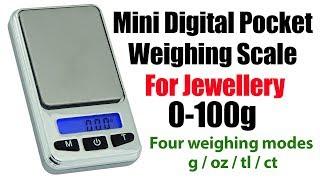 Mini Digital Pocket Weighing Scale For Jewellary 0.1 to 100g