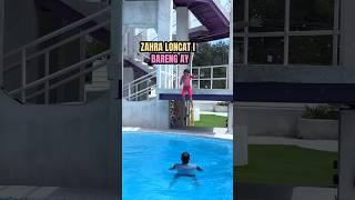 Loncat Indah ala Zahra #bali #familytime #shorts #swimming #swimmingpool