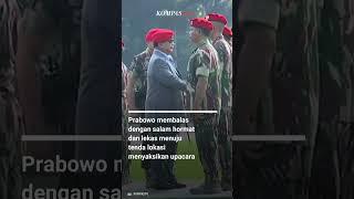 Prabowo Kenakan Baret Merah di HUT Kopassus