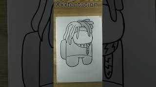 Among us Drawing XXXtentacion version #shorts #xxxtentacion #amongus #hope #drawing by #bbornartist