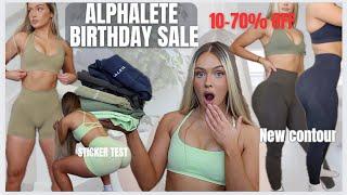 ALPHALETE BIRTHDAY SALE UP TO 70% OFF  NEW scrunch CONTOUR Activewear review try on haul in depth