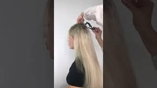 Easy half up hairstyle with Foxy Locks extensions