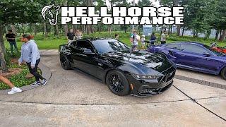 NASTY TWIN TURBO 2024 MUSTANG GT *CRASHES* SUPERCAR MEET