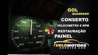 Painel Velocimetro Gol QUADRADO GTS GLS RESTAURADO VELOMOTORS VELOCIMETRO