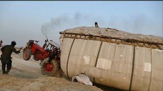 Dangerous Tractors Stunt  Belarus 510 Tractor Stunt Heavy Load