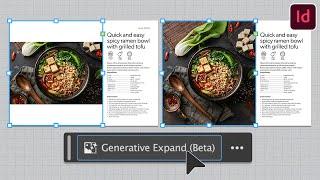 Extend images with Generative Expand in Adobe InDesign