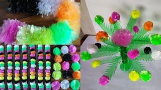 3 Craft Ideas Polythene and Plastic Bottle Polytheneflowers  polythene se guldasta 