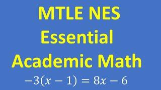 MTLE NES Essential Academic Skills Test – Math Practice